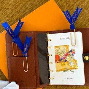 Louis Vuitton bookmark ribbon clips set of 3